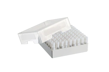 艾本德儲存盒 9 × 9, 可放置 81  個螺旋蓋（凍存）管， 1  –  2  mL，3  件，高 53  mm，2  英寸，聚丙烯材料，可耐受最低 -86  °C，可高溫高壓滅菌，帶蓋子并具有數(shù)
