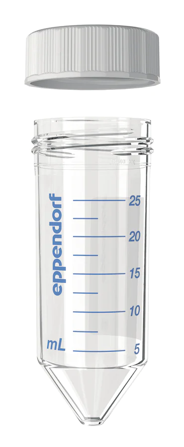 艾本德Eppendorf Conical Tubes 25 mL 帶螺旋蓋, 25 mL, 啟動(dòng)套裝，4  個(gè)單離心管架，6  個(gè)轉(zhuǎn)子適配器，轉(zhuǎn)子孔可容納 50  mL 錐形管, PCR 潔凈級(jí), 無(wú)